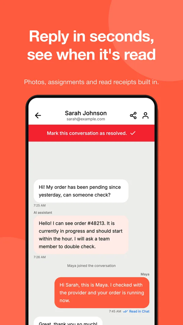 Accesza app: chat