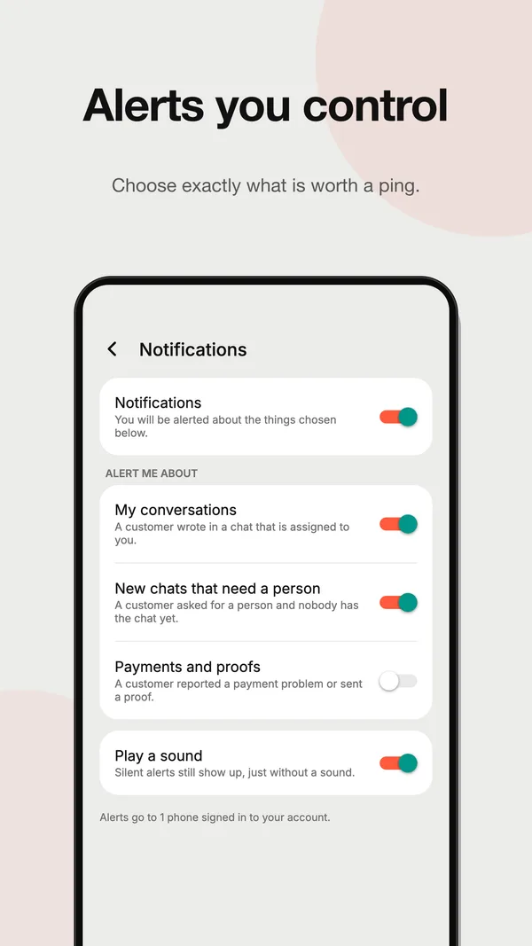 Accesza app: notifications